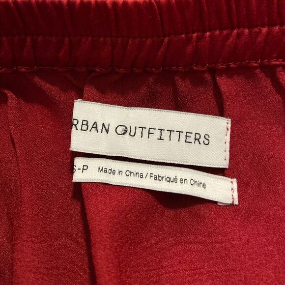 Urban Outfitters‎ Strapless Jumpsuit Red Wine Small UO Pockets Wide Leg - Picture 3 of 5